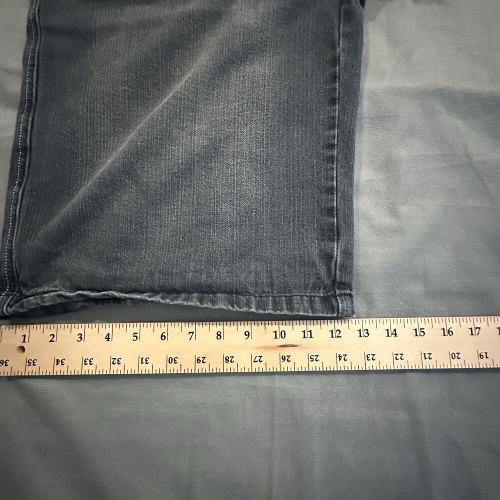 Vintage Jean Shorts Baggy Skater Streetwear Hip Hop Y2K Black Denim Faded - Picture 5 of 11